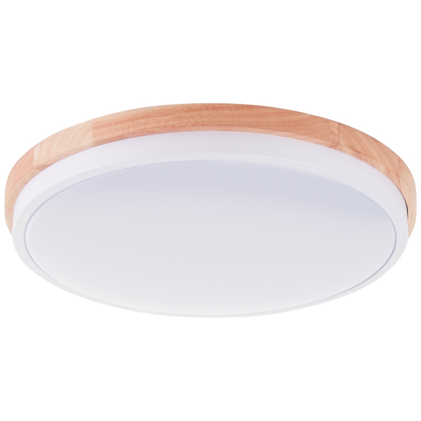 Brilliant - LED Prigušiva plafonjera BAARLO LED/24W/230V pr. 35 cm bela/fikus elastika - FSC sertifikovano