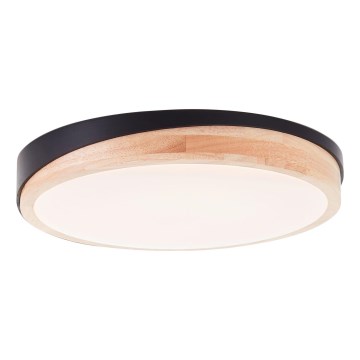 Brilliant - LED Prigušiva plafonjera BAARLO LED/24W/230V pr. 35 cm crno/fikus elastika - FSC sertifikovano