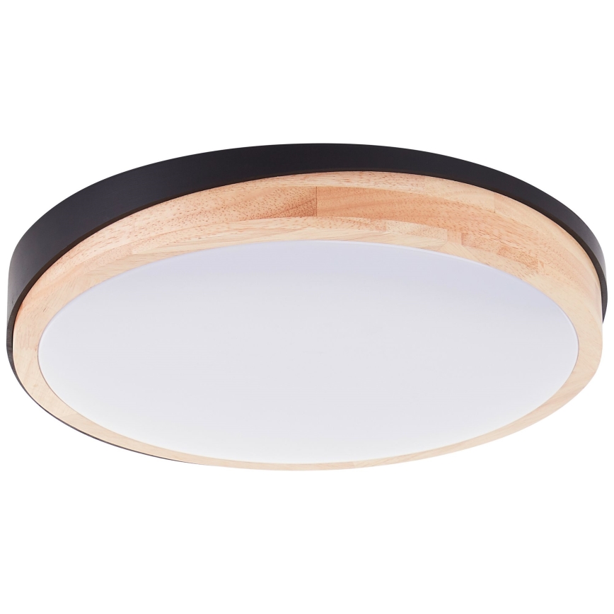 Brilliant - LED Prigušiva plafonjera BAARLO LED/24W/230V pr. 35 cm crno/fikus elastika - FSC sertifikovano