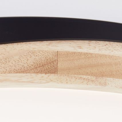 Brilliant - LED Prigušiva plafonjera BAARLO LED/24W/230V pr. 35 cm crno/fikus elastika - FSC sertifikovano
