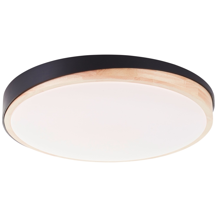 Brilliant - LED Prigušiva plafonjera BAARLO LED/36W/230V 3000-6500K pr. 50 cm crno/fikus elastika + Daljinski upravljač - FSC sertifikovano