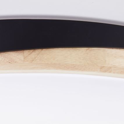 Brilliant - LED Prigušiva plafonjera BAARLO LED/36W/230V 3000-6500K pr. 50 cm crno/fikus elastika + Daljinski upravljač - FSC sertifikovano