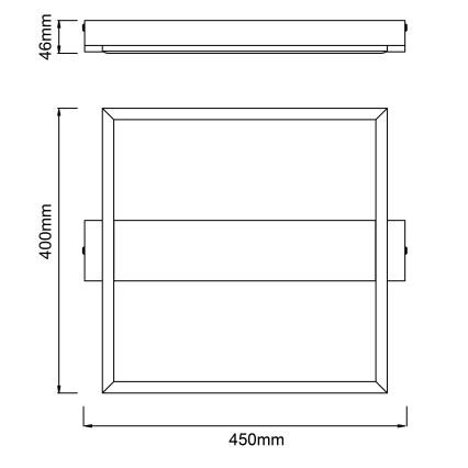 Brilliant - LED Prigušiva plafonjera LONEOS LED/24W/230V 3000K 45x40 cm - FSC sertifikovano