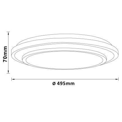 Brilliant - LED Prigušiva plafonjera LUCIANO LED/40W/230V 3000-6500K + Daljinski upravljač