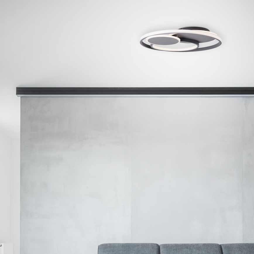 Brilliant - LED Prigušiva plafonjera RUNDA LED/50W/230V 3000-6500K crno + Daljinski upravljač