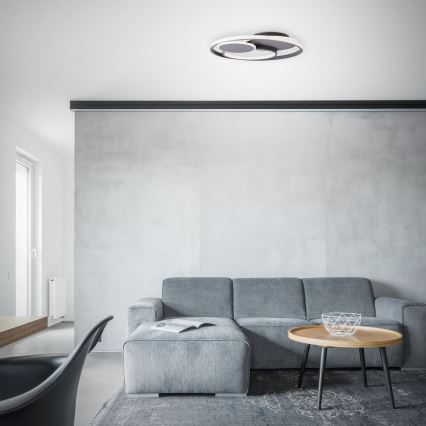 Brilliant - LED Prigušiva plafonjera RUNDA LED/50W/230V 3000-6500K crno + Daljinski upravljač