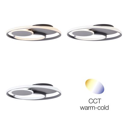 Brilliant - LED prigušiva stropna svetiljka RUNDA LED/50W/230V 3000-6500K crna + daljinski upravljač