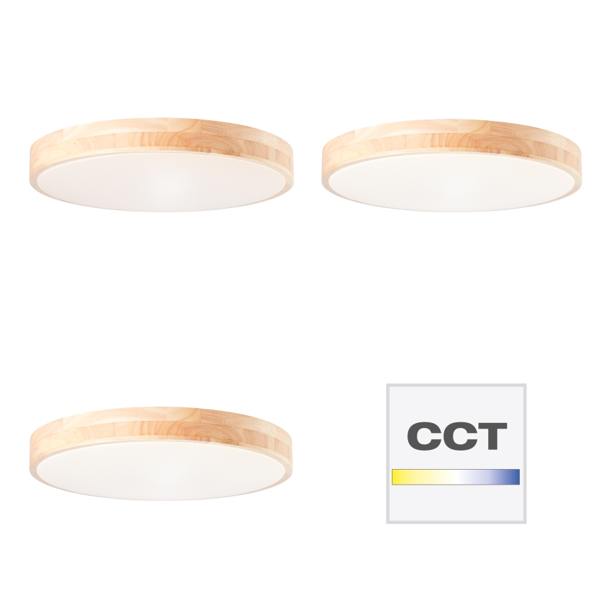 Brilliant - LED prigušiva stropna svetiljka SLIMLINE LED/60W/230V 3000-6500K prečnik 45 cm kaučukovo drvo + daljinski upravljač