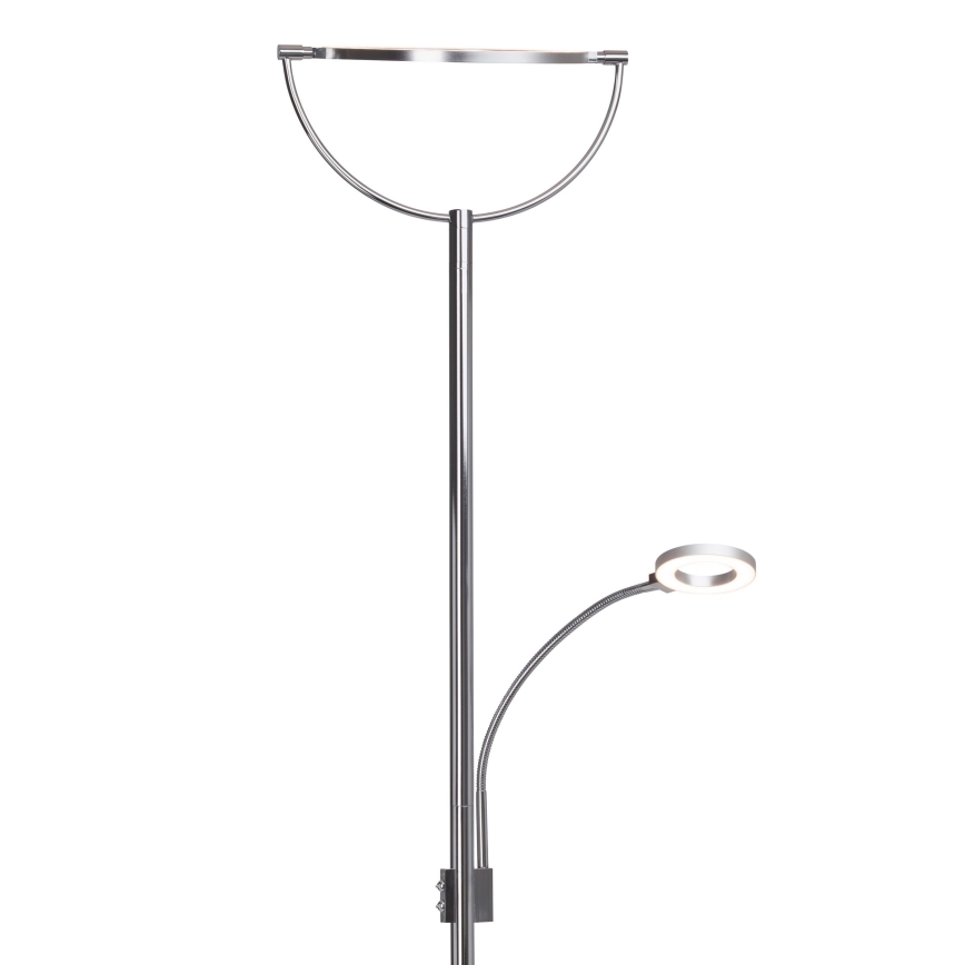 Brilliant - LED prigušiva podna lampa DEMIAN 2xLED/12W/230V sjajni hrom