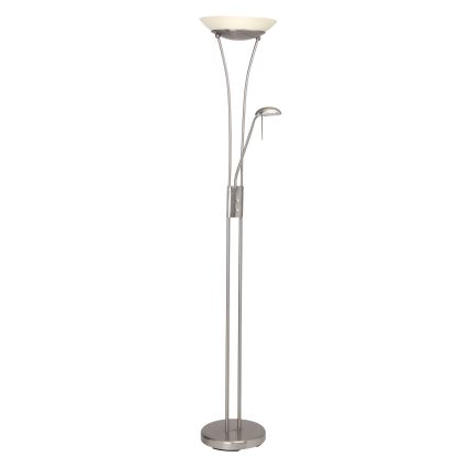 Brilliant - LED prigušiva podna lampa FINN 2xLED/13W/230V matni hrom