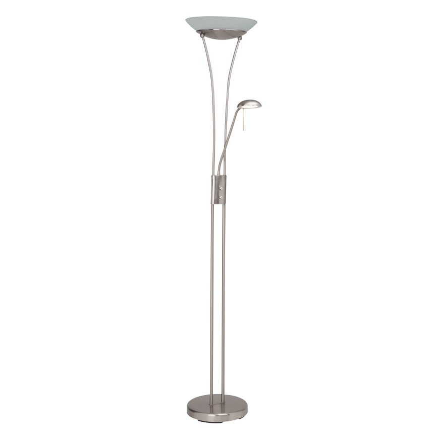 Brilliant - LED prigušiva podna lampa FINN 2xLED/13W/230V matni hrom