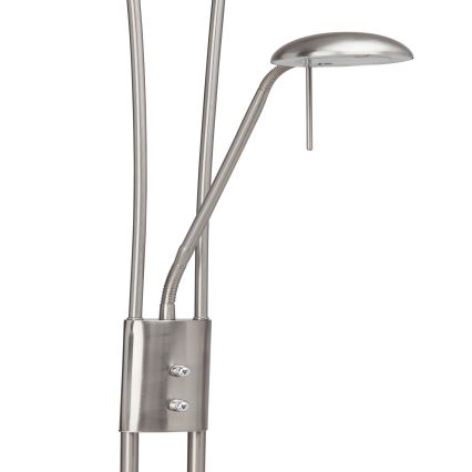 Brilliant - LED prigušiva podna lampa FINN 2xLED/13W/230V matni hrom