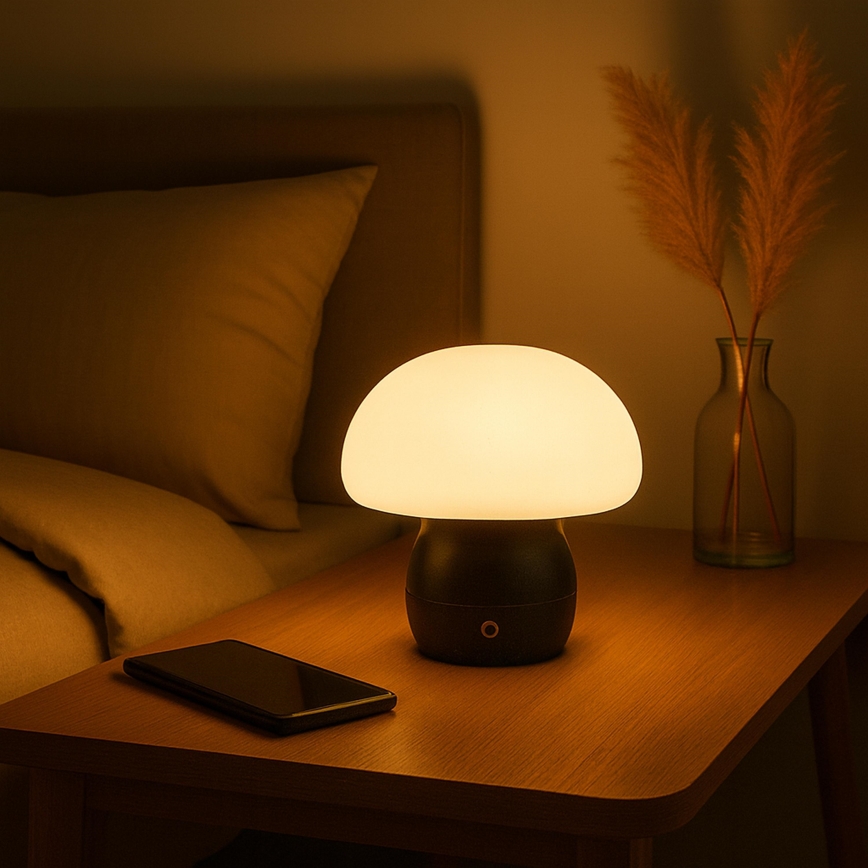 Brilliant - LED prigušiva punjiva dodirna stona lampa DUPIS LED/2W/5V 2700K 1800 mAh crna