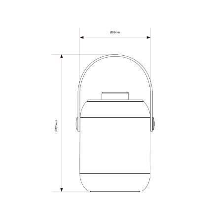 Brilliant - LED Prigušiva spoljašnja stona lampa GEMMA LED/1,9W/5V IP44 bela