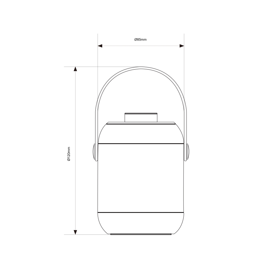 Brilliant - LED Prigušiva spoljašnja stona lampa GEMMA LED/1,9W/5V IP44 bela