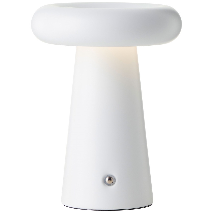 Brilliant - LED Prigušiva dodirna vanjska stona lampa MUFFIN LED/3W/5V USB IP44 bela