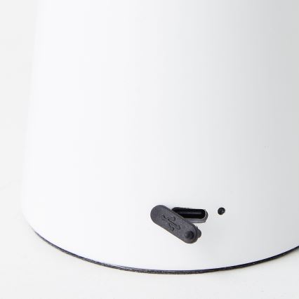 Brilliant - LED Prigušiva dodirna vanjska stona lampa MUFFIN LED/3W/5V USB IP44 bela