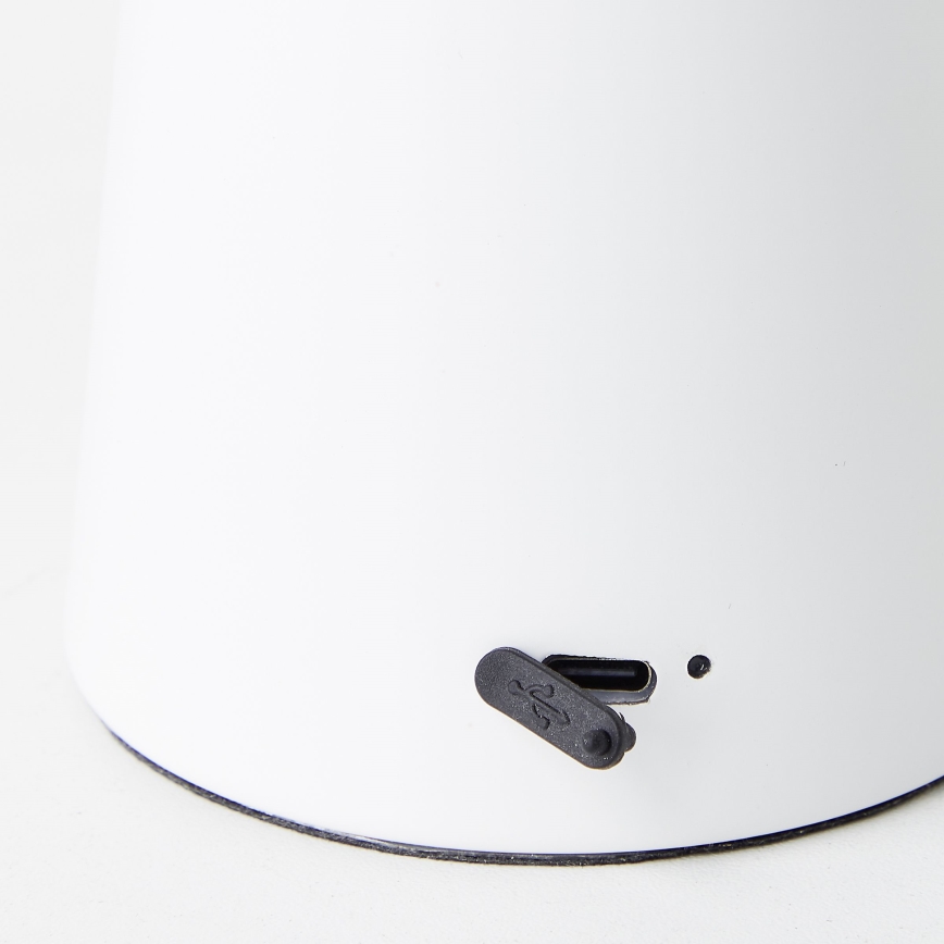 Brilliant - LED Prigušiva dodirna vanjska stona lampa MUFFIN LED/3W/5V USB IP44 bela