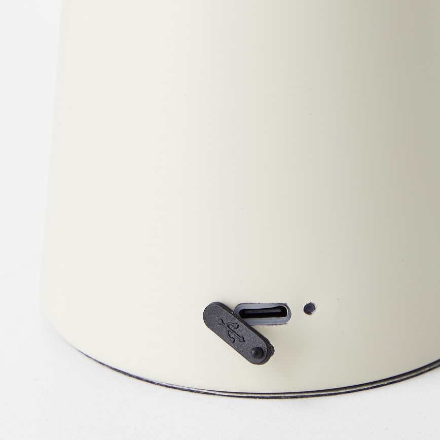 Brilliant - LED Prigušiva stona lampa na dodir MUFFIN LED/3W/5V USB IP44 kremasta