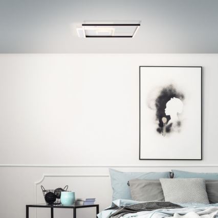 Brilliant - LED Prigušiva plafonjera IORGO LED/40W/230V 3000K 43,5x43,5 cm bela/crno