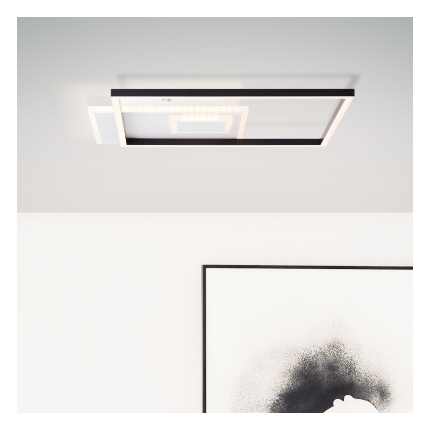 Brilliant - LED Prigušiva plafonjera IORGO LED/40W/230V 3000K 43,5x43,5 cm bela/crno