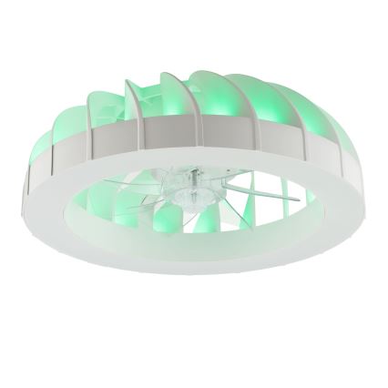Brilliant - LED RGBW prigušiva stropni ventilator sa svetlom FANORA LED/30W/230V 2700-6500K prečnik 46 cm bela + daljinski upravljač