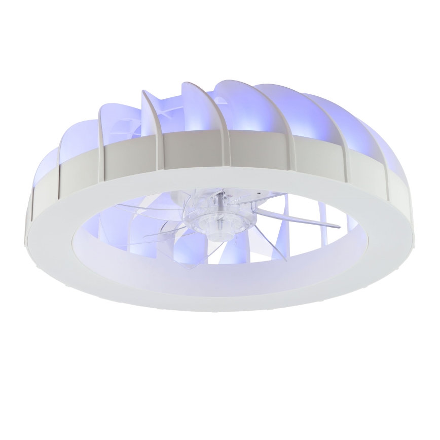 Brilliant - LED RGBW prigušiva stropni ventilator sa svetlom FANORA LED/30W/230V 2700-6500K prečnik 46 cm bela + daljinski upravljač