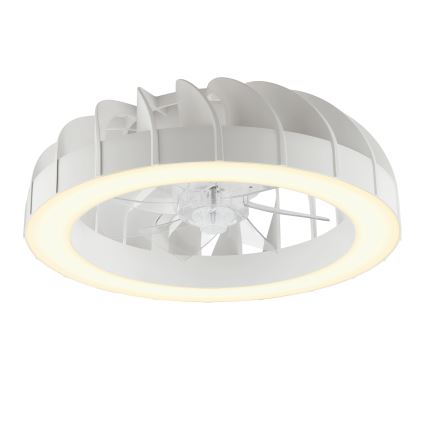 Brilliant - LED RGBW prigušiva stropni ventilator sa svetlom FANORA LED/30W/230V 2700-6500K prečnik 46 cm bela + daljinski upravljač