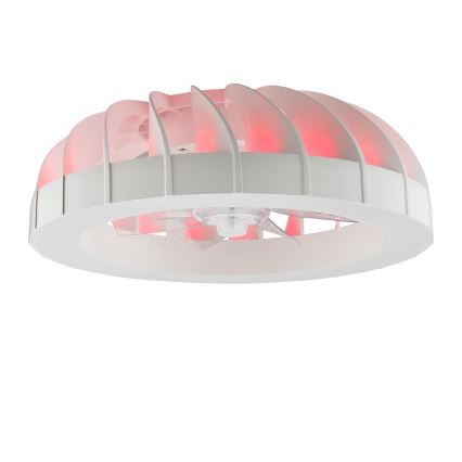 Brilliant - LED RGBW prigušiva stropni ventilator sa svetlom FANORA LED/30W/230V 2700-6500K prečnik 46 cm bela + daljinski upravljač