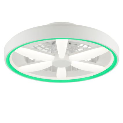 Brilliant - LED RGBW Prigušivi stropni ventilator sa svetlom GAIANO LED/48W/230V 2700-6500K bela + Daljinski upravljač