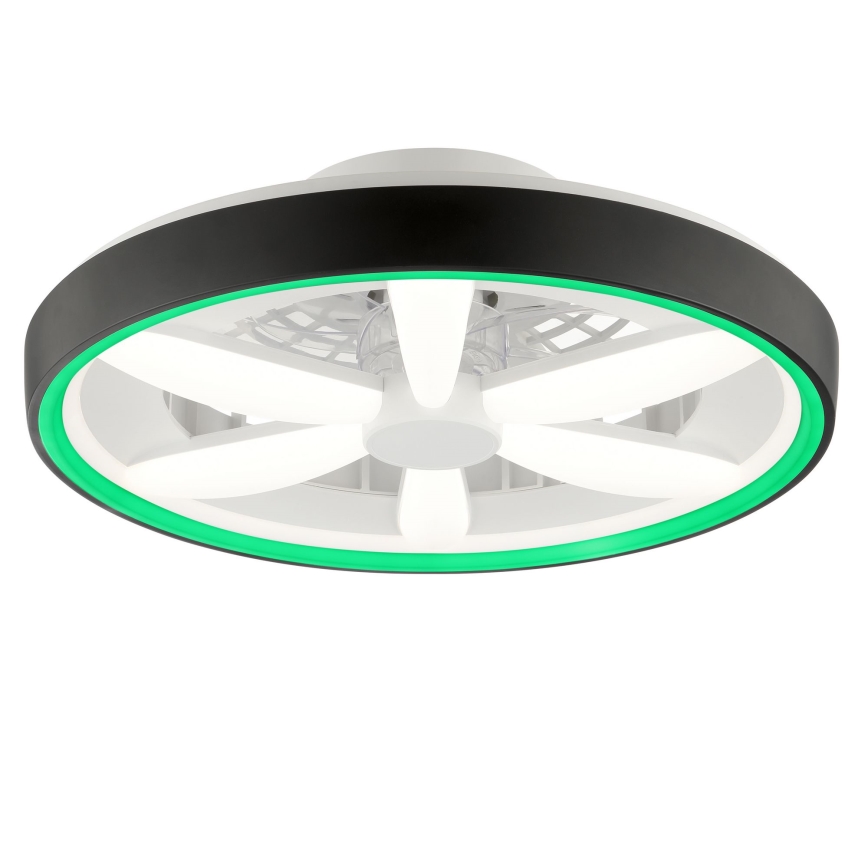 Brilliant - LED RGBW Prigušivi stropni ventilator sa svetlom GAIANO LED/48W/230V 2700-6500K crno + Daljinski upravljač