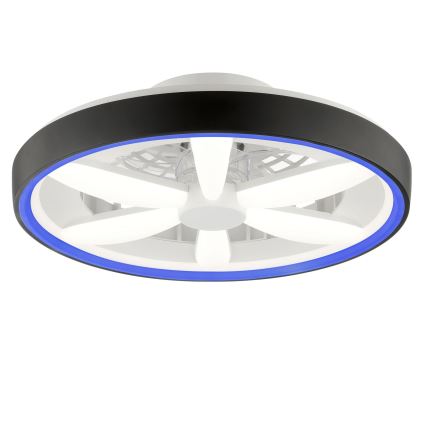 Brilliant - LED RGBW Prigušivi stropni ventilator sa svetlom GAIANO LED/48W/230V 2700-6500K crno + Daljinski upravljač