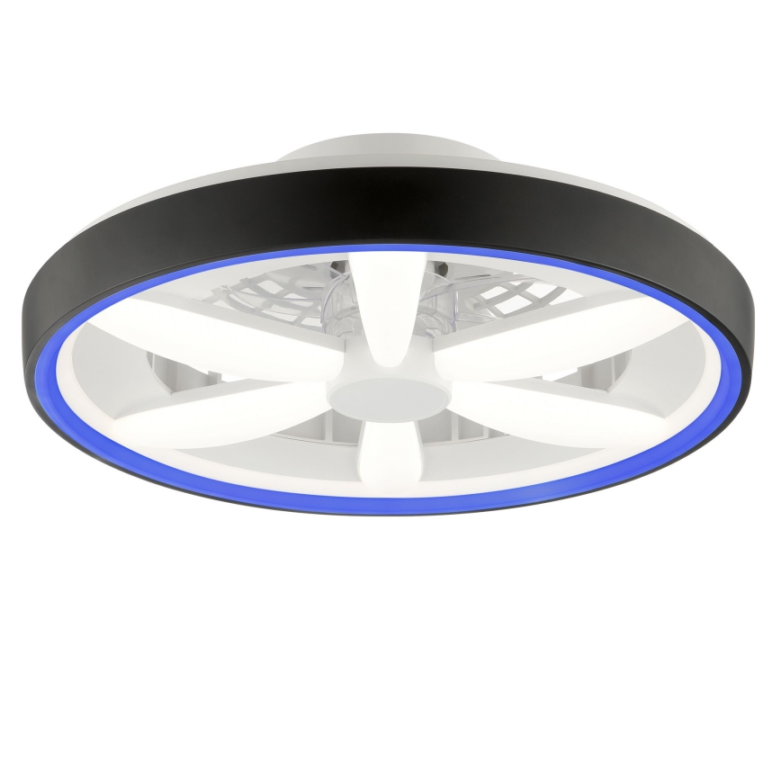 Brilliant - LED RGBW Prigušivi stropni ventilator sa svetlom GAIANO LED/48W/230V 2700-6500K crno + Daljinski upravljač