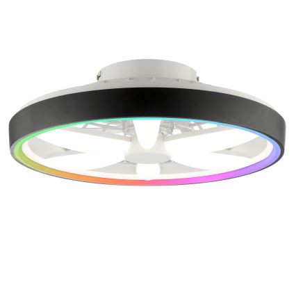Brilliant - LED RGBW Prigušivi stropni ventilator sa svetlom GAIANO LED/48W/230V 2700-6500K crno + Daljinski upravljač