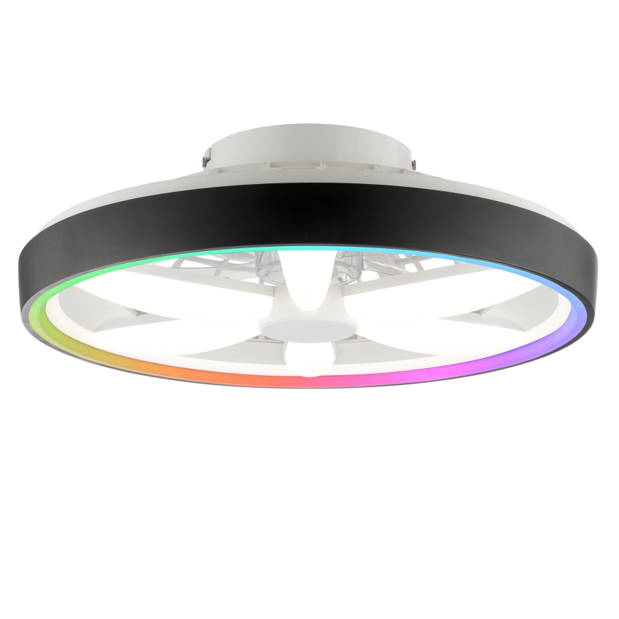 Brilliant - LED RGBW Prigušivi stropni ventilator sa svetlom GAIANO LED/48W/230V 2700-6500K crno + Daljinski upravljač