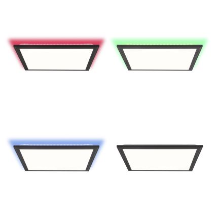 Brilliant - LED RGBW Prigušiva plafonjera ALLIE LED/24W/230V 2700-6500K crno + Daljinski upravljač