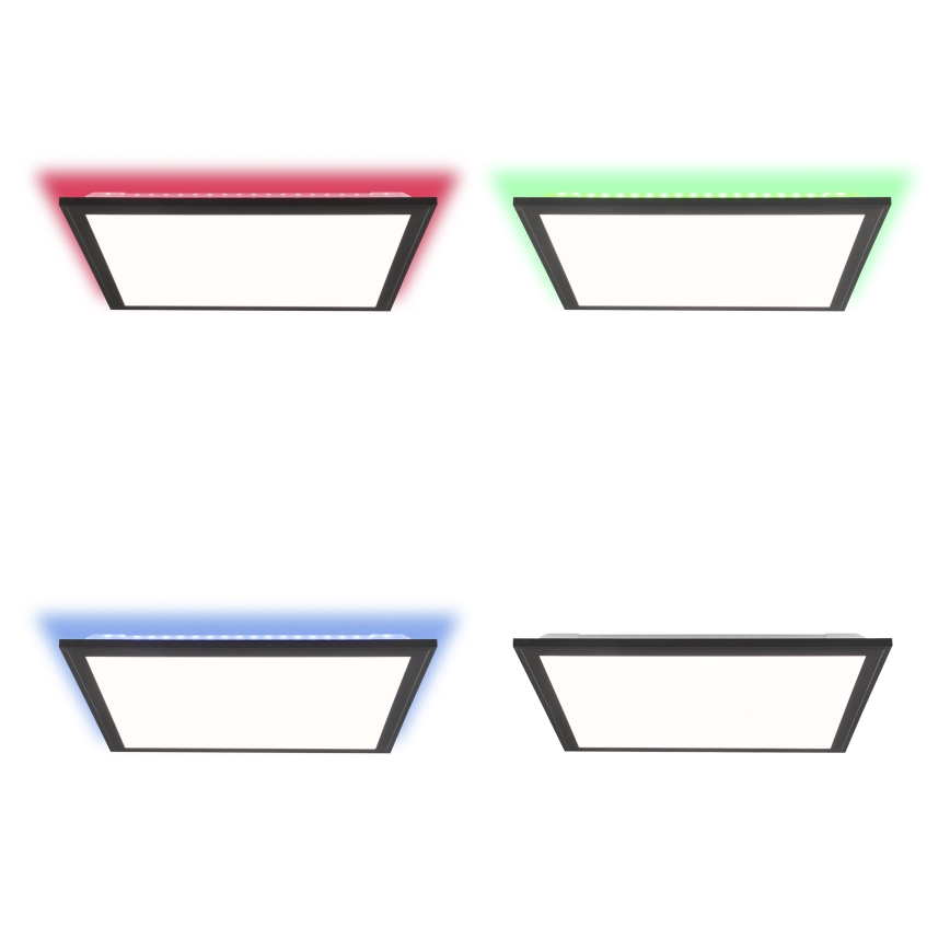 Brilliant - LED RGBW Prigušiva plafonjera ALLIE LED/24W/230V 2700-6500K crno + Daljinski upravljač