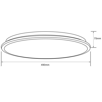 Brilliant - LED RGBW Prigušiva plafonjera HEIDA LED/30W/230V 3000-6500K + Daljinski upravljač