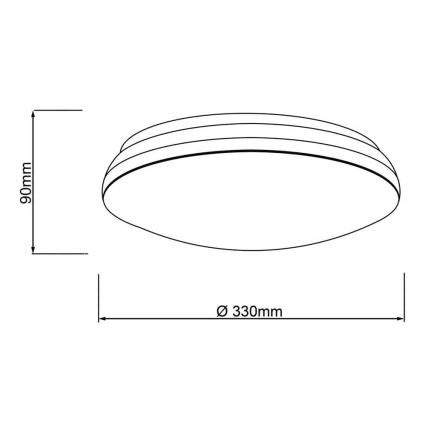 Brilliant - LED RGBW Prigušiva plafonjera MIDWAY LED/14W/230V 3100-6500K Wi-Fi Tuya + Daljinski upravljač