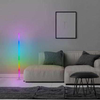 Brilliant - LED RGBW Prigušiva podna lampa NEELE LED/6,5W/230V bela + Daljinski upravljač