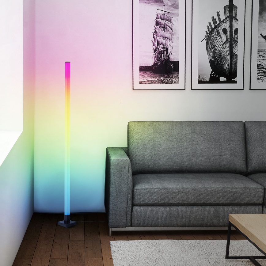 Brilliant - LED RGBW Prigušiva podna lampa NEELE LED/6,5W/230V crno + Daljinski upravljač