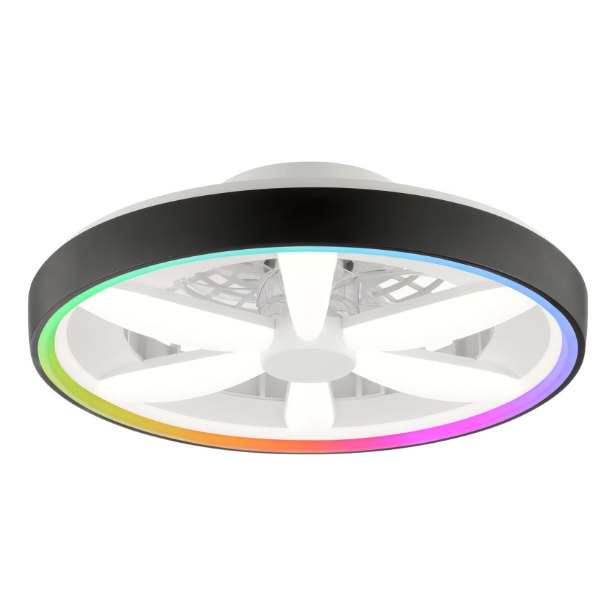 Brilliant - LED RGBW Prigušivi stropni ventilator sa svetlom GAIANO LED/48W/230V 2700-6500K crno + Daljinski upravljač