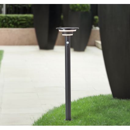 Brilliant - LED Solarna lampa sa senzorom GARVINA LED/3W/3,7V 85 cm IP44 crno