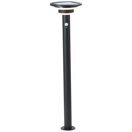 Brilliant - LED Solarna lampa sa senzorom GARVINA LED/3W/3,7V 85 cm IP44 crno