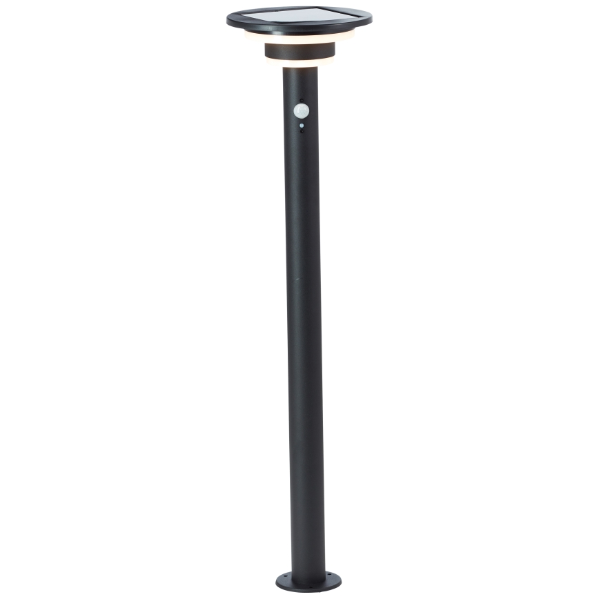 Brilliant - LED Solarna lampa sa senzorom GARVINA LED/3W/3,7V 85 cm IP44 crno