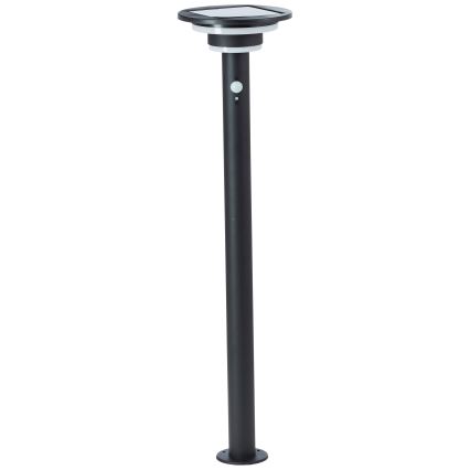 Brilliant - LED Solarna lampa sa senzorom GARVINA LED/3W/3,7V 85 cm IP44 crno