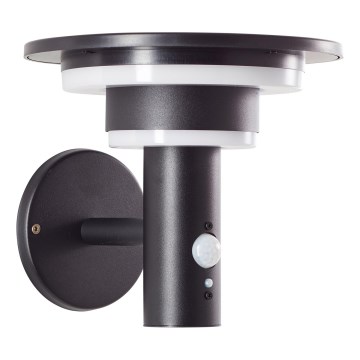 Brilliant - LED Solarna zidna lampa sa senzorom GARVINA LED/3W/3,7V IP44 crno