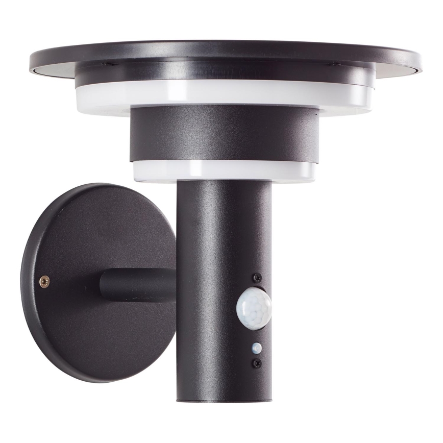 Brilliant - LED Solarna zidna lampa sa senzorom GARVINA LED/3W/3,7V IP44 crno