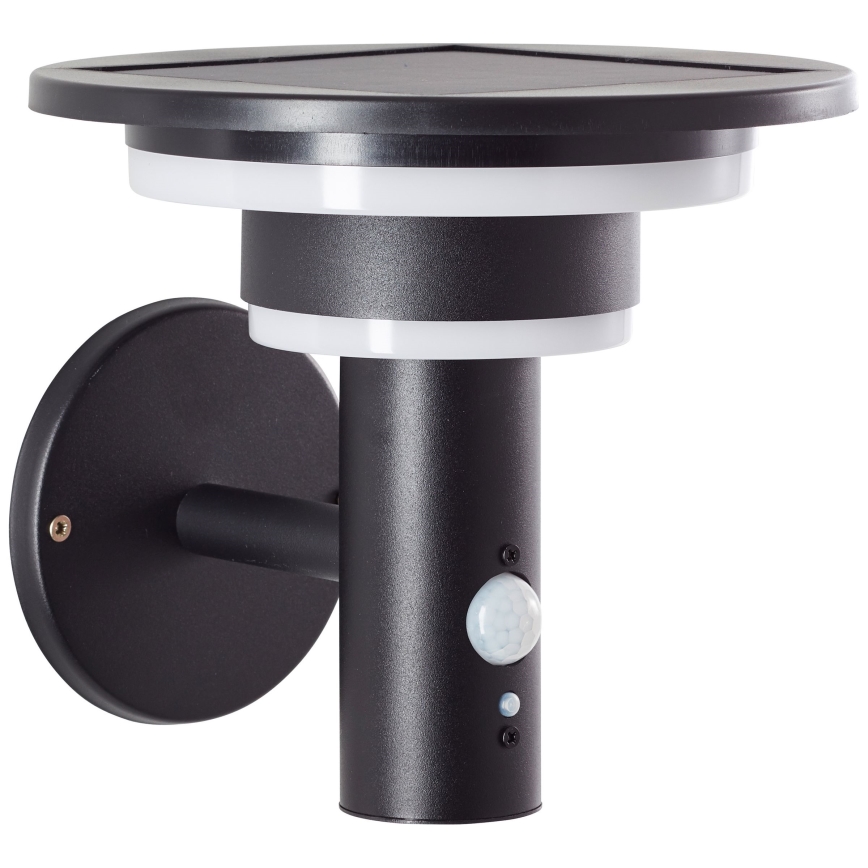 Brilliant - LED Solarna zidna lampa sa senzorom GARVINA LED/3W/3,7V IP44 crno