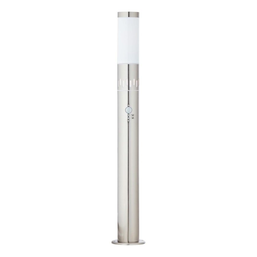 Brilliant - LED Spoljašnja lampa sa senzorom LEIGH LED/0,9W/230V + 1xE27/11W 80 cm IP44 sjajni krom